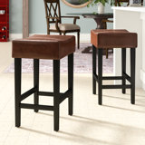 Lorraine Upholstered Counter Stool with Solid Wood Frame