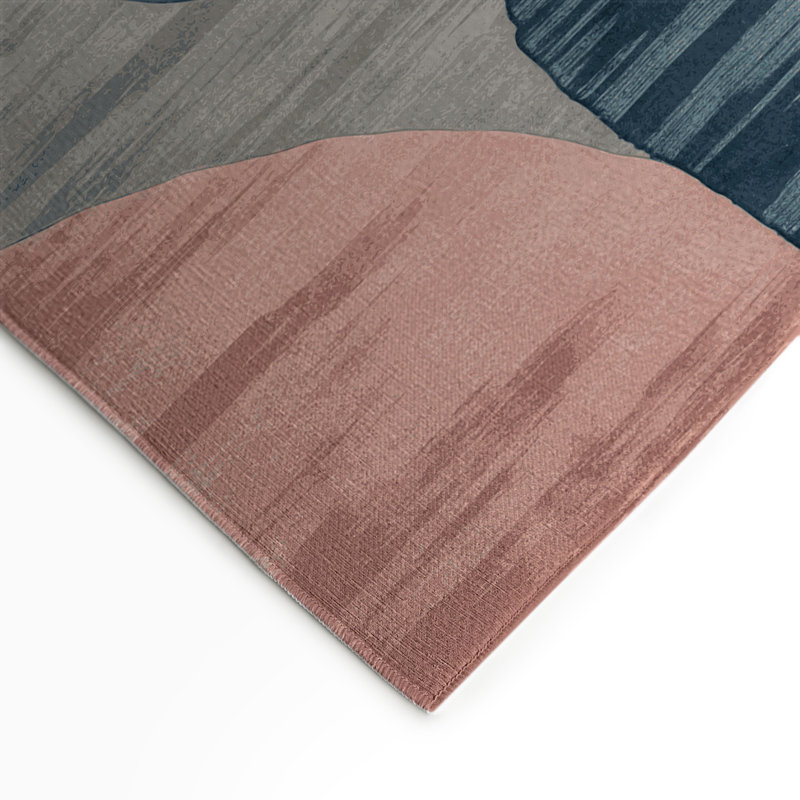 Tapis intérieur et extérieur rose Watercolor, Rectangle 9 pi x 12 pi