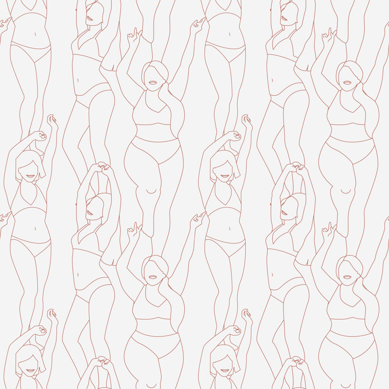 Dancing Women - Wrapped Canvas Print, 30cm H x 30cm W x 3.8cm D