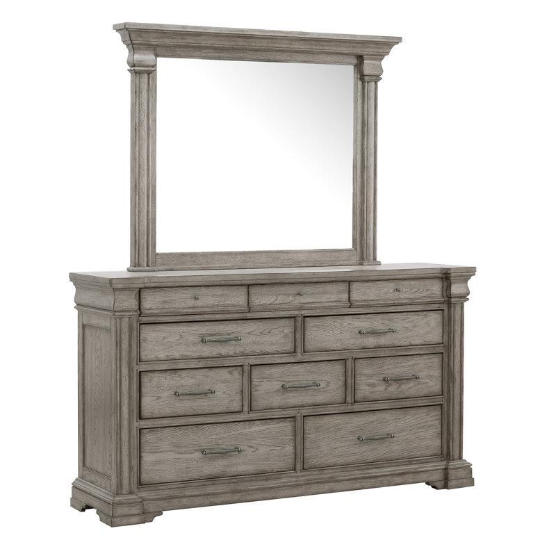 Commode 10 tiroirs + miroir Jahanna
