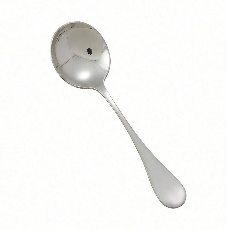 Cuillère à bouillon en acier inoxydable Venise, très lourd, 6,5 po (paquet de 12)