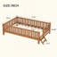 Lit plateforme en bois avec garde-corps-129021834