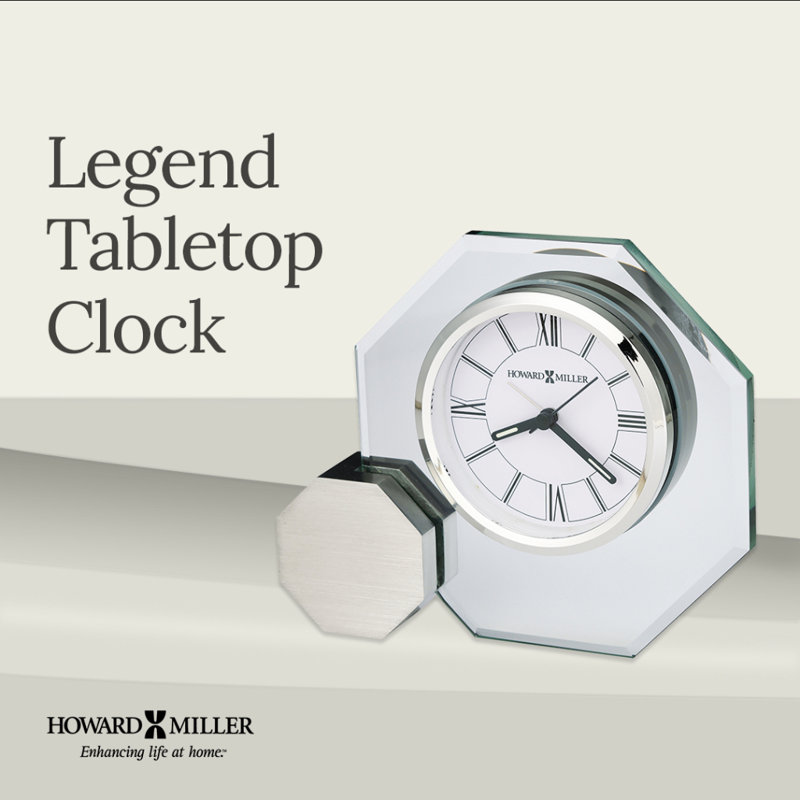Legend Clock, Solid Brushed Silver