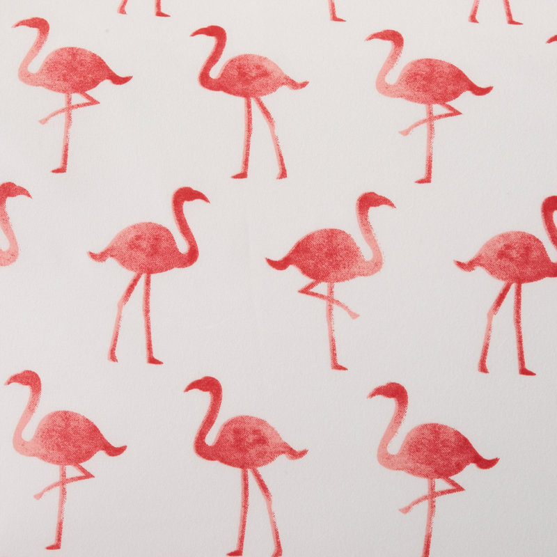 Queen Flamingo Print Coastal Microfiber Sheet Set