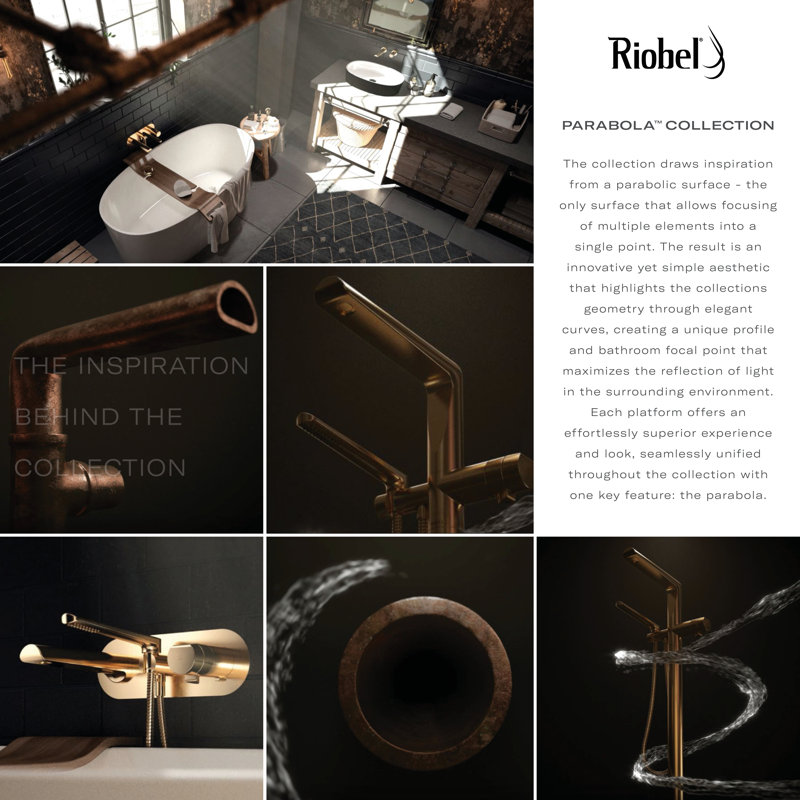 Parabola™ Wall Mount Toilet Paper Holder, Brushed Gold