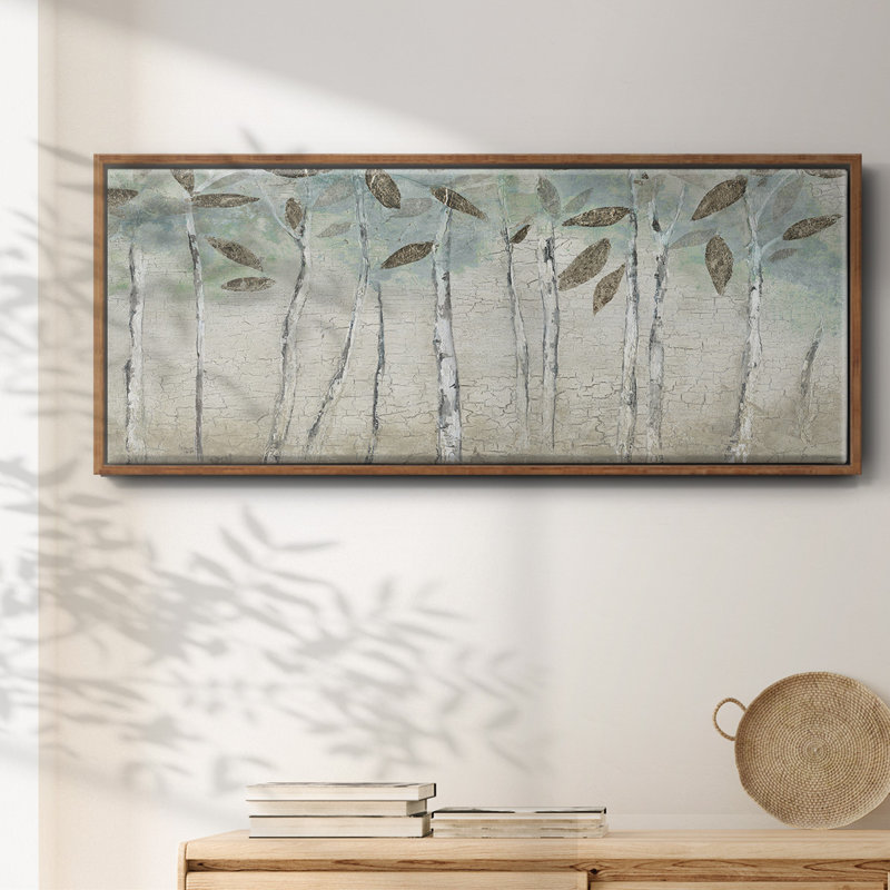 Rain Soft Woods- Framed Canvas, 20" H x 50" W