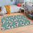 Luxurious Area Rug, 4.6 x 7.2 ft, 100% Polyester, 740 g/m² | Non-Slip Felt Dot Underside, Laminated Sponge for Comfort, Antibacterial & Easy to Clean | Stylish Velvet Fabric with Digital Print, Machine Washable-675167200