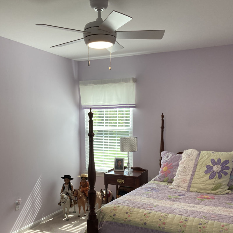 42'' Ceiling Fan with LED Lights, Chalk White with Chalk White Blades