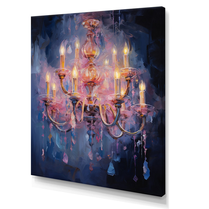 Latiqua Chandelier Whirling Dusk I, reproduction d'art sur toile, H 20 po x l 12 po x P 1 po, Toile tendue