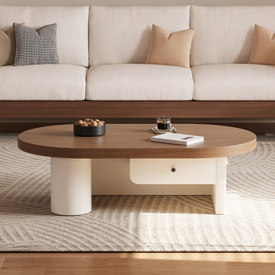 Light luxury cream style retro coffee table