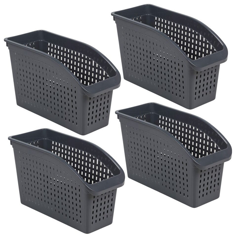 World Menagerie Plastic Decorative Basket, Grey