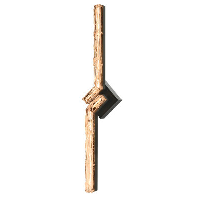 Contour Integrated LED 33in Sand Black Indoor-Outdoor Wall Light with Handcrafted Glass