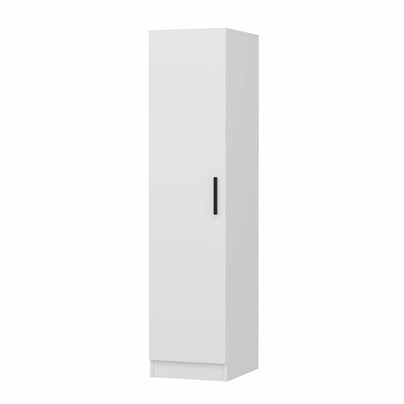 Elina Manufactured Wood Wardrobe, 190cm H x 45cm W x 52cm D, White