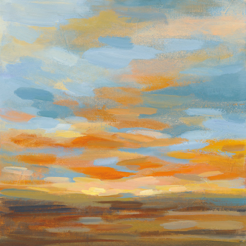 High Desert Sky II Bright Blue by Silvia Vassileva - Wrapped Canvas Painting, 122cm H x 122cm W