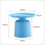 Table d'appoint ronde en plastique bleu clair, élégante et polyvalente