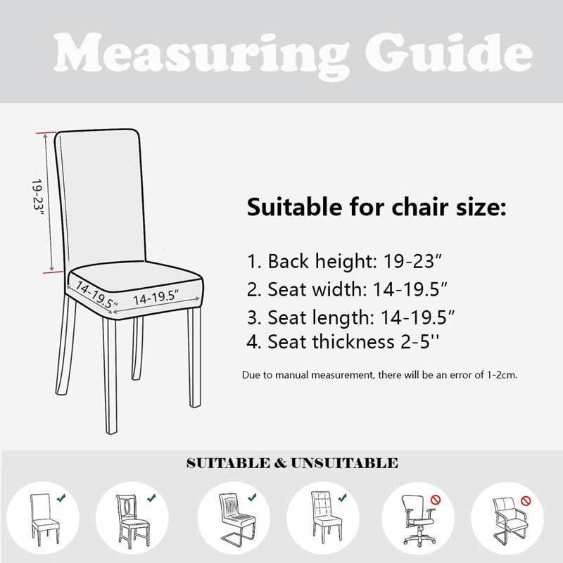 Housse pour chaise de salle à manger, housse extensible imperméable pour chaise Parsons, ensemble de 4
