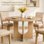 Modern 5-Piece Solid Wood Dining Table Sets For 4, Kitchen Table Set With 4 Upholstered Chairs-1485471906
