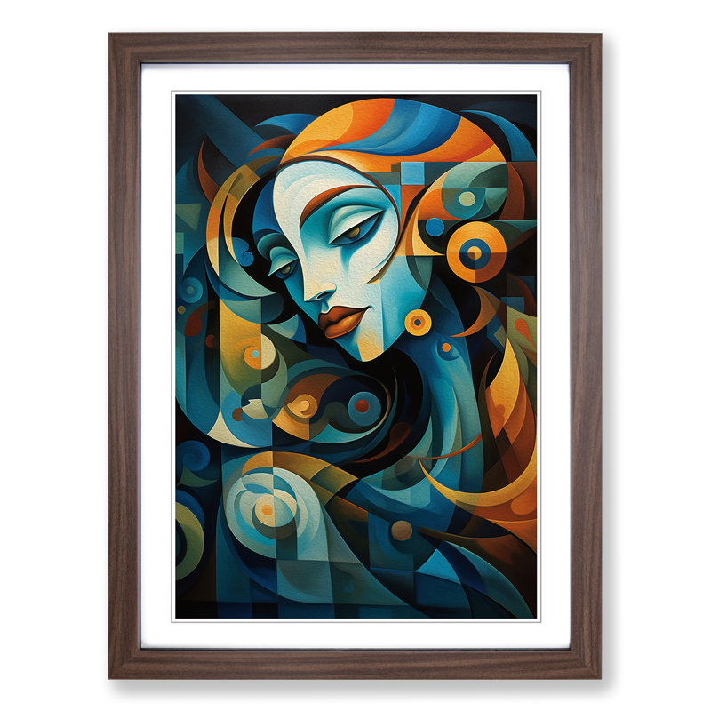 Single Picture Frame Wall Art, 46cm H x 34cm W, Walnut Framed
