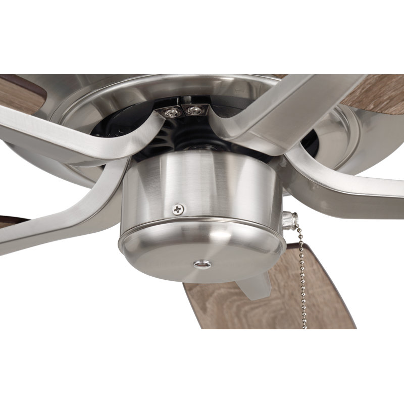 Pro Plus 52" Brushed Nickel Ceiling Fan with Driftwood Blades
