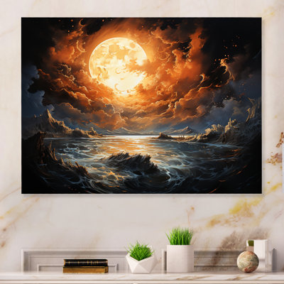 Fiery Moonlight Vision I sur impression sur toile