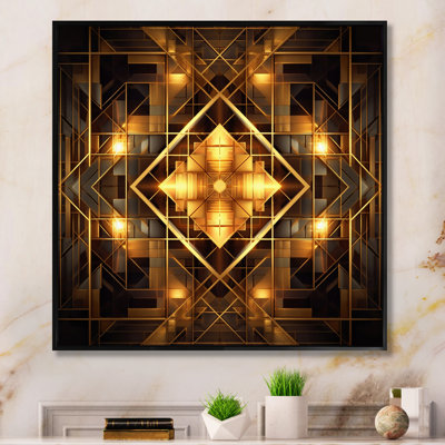 " Gold Black Fractal Tide V "