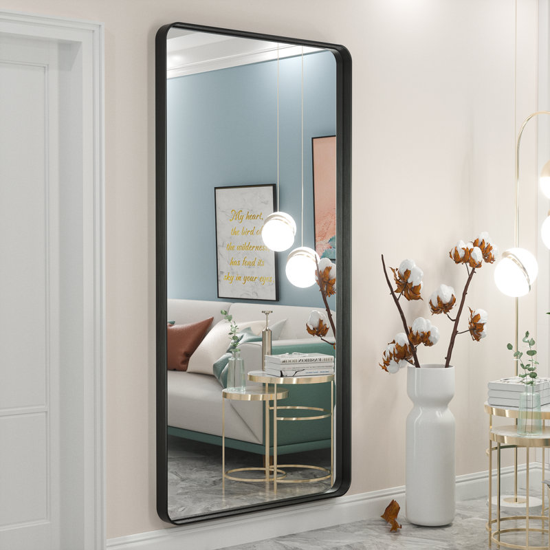 Miroir d'appoint Tyro, Noir mat, 72 po x 36 po, Rectangulaire