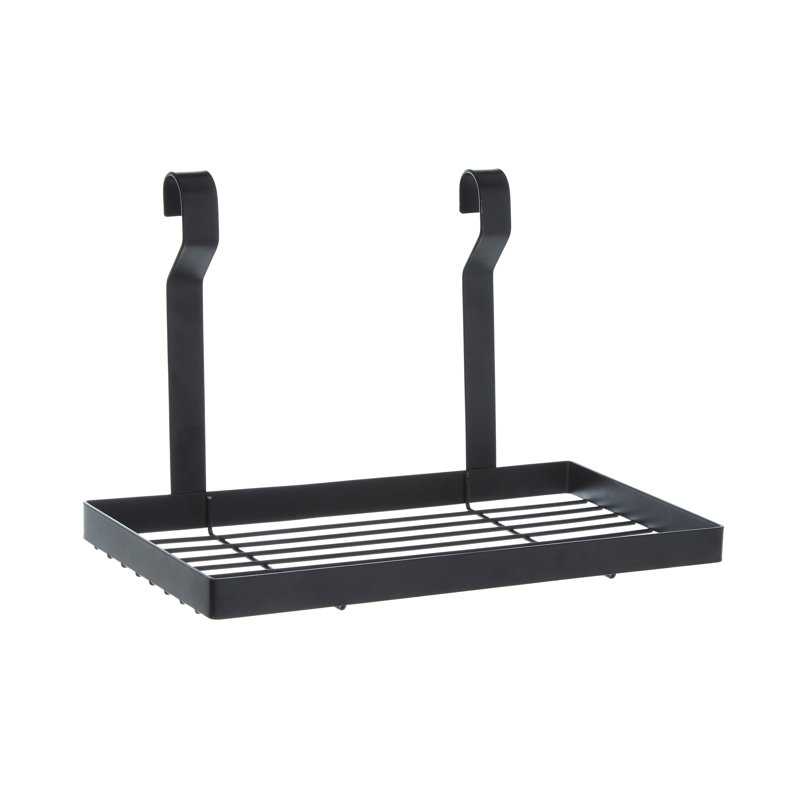 Metal Rectangle Hanging Pot Rack, 19cm H x 19cm W x 13cm D, Black