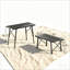 Table de camping robuste, table pliable, table portable avec deux hauteurs réglables