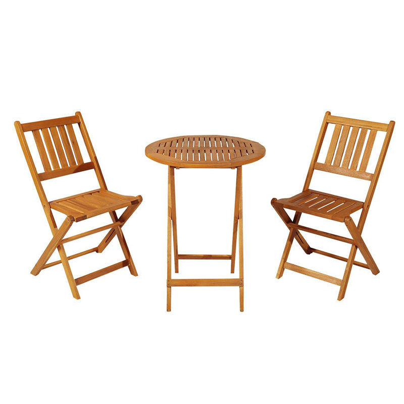 Kashmeir Bistro Set FSC 100% Acacia Wood Natural Colour (2 chairs + 1 table)