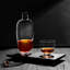 Grande bouteille de whisky en cristal sans plomb avec plateau en bois Malt