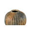 Raw Umber Vase, Ribbed
