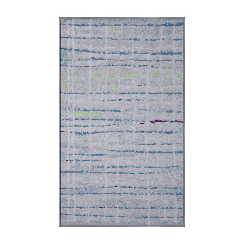 Tapis gris lavable à la machine, Tapis de couloir 2 pi x 5 pi