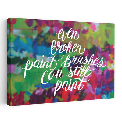 Broken Paintbrushes Abstract Contemporary Art