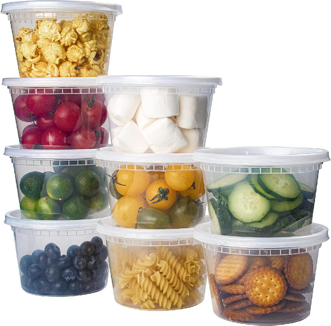 Prep & Savour 8 oz Reusable Plastic Deli Containers & Reviews