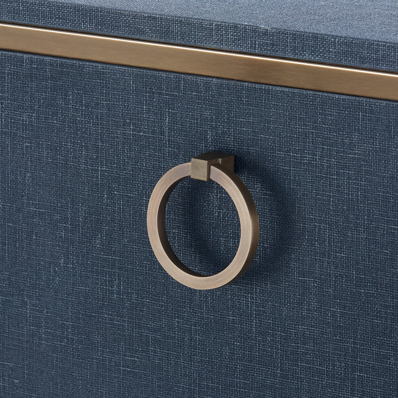 Ansel 72 in. W Sideboard, Navy Blue, Owen Gold