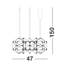 60 - Light Geometric LED Chandelier