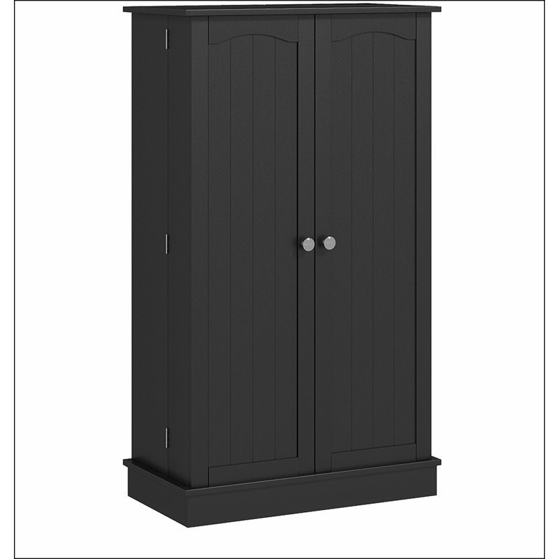 41" Kitchen Pantry Storage Cabinet, Freestanding Kitchen Cabinet with 12 Door Shelves, Double Doors, 5-tier Shelving and Adjustable Shelves