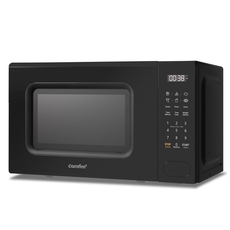 Living And Home 44cm 20m³ L 700W - Watt External Microwave with Sensor Cooking and Air Frying Capability, Black