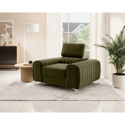 Fauteuil d'appoint moderne Laurence - Vert olive