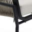 Fauteuil d'extérieur en rotin PE avec coussins 1 pièce
