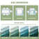 Tapis gris / blanc / vert Modern