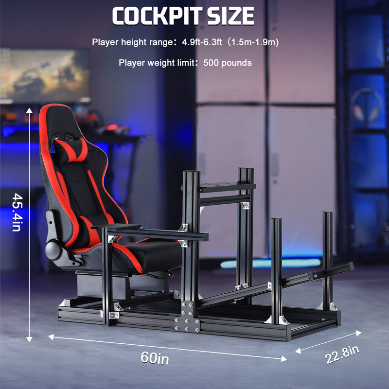 F1 Racing Simulator Cockpit With Seat Fit Logitech G923 G920.not Include Wheel Handbrake Shifter And Pedals
