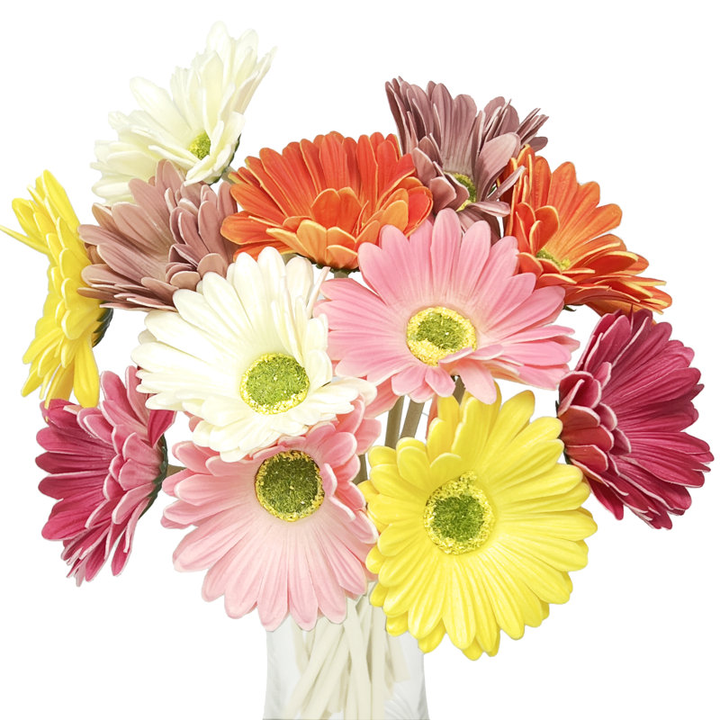 Marguerite artificielle, Jaune / rose / orange