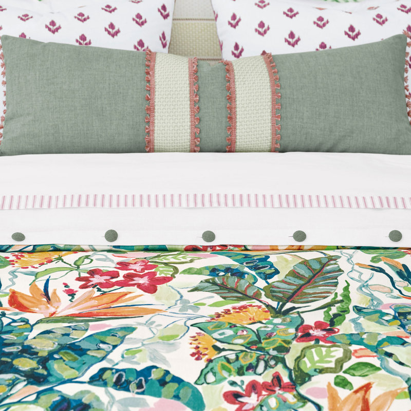 Varenna Botanical Button-Tufted Comforter, Daybed Comforter