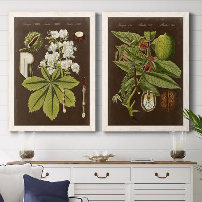 Châtaignier sur suède - ensemble de 2 reproductions d'art graphique