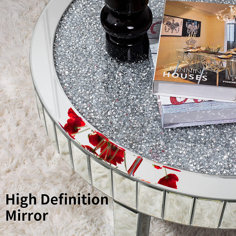 Amla Mirrored Glass Coffee Table
