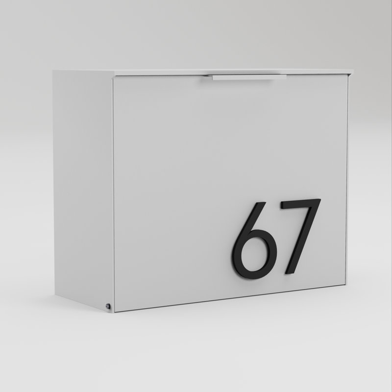 Boîte aux lettres murale Cubby, Noir, Blanc, Oui