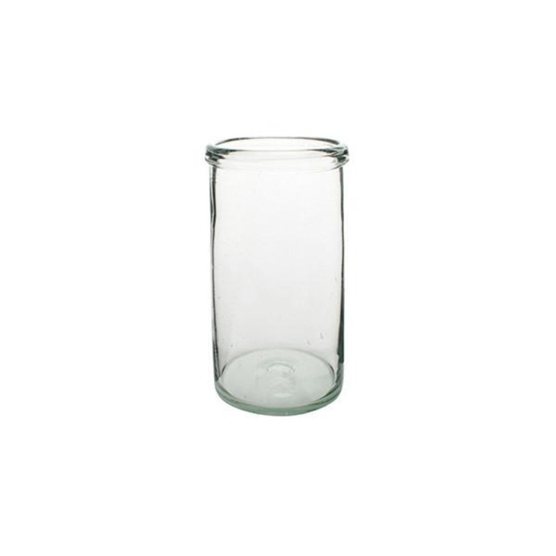 Vase de table en verre recyclé, H 9 po x l 5 po x P 5 po