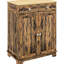 Buffet moderne avec plateau en bois massif - Rangement brun rustique. 2 tiroirs, portes, tablette réglable. Pour l'entrée, la salle à manger. L 26,75 po x P 15,75 po x H 33,5 po avec comptoir et cuisine, salon.