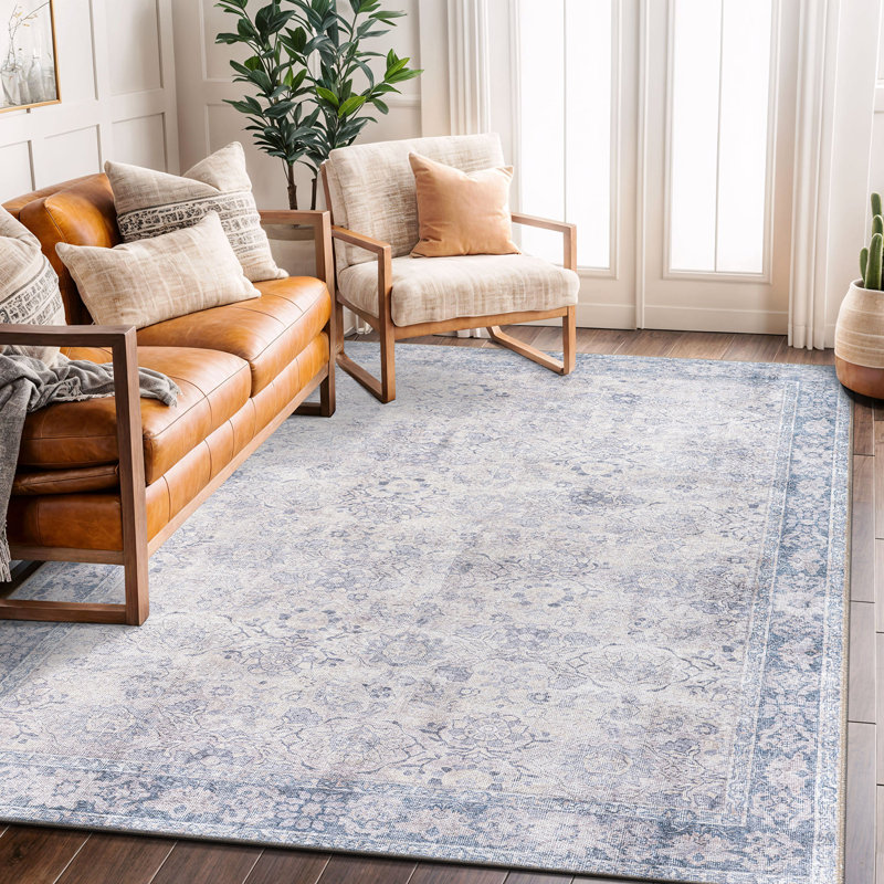 Tapis transitionnel à bordure antidérapant et transitionnel, Rectangle 5 pi x 7 pi